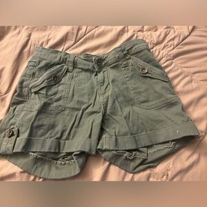 Army Green Cargo Shorts - Size S
